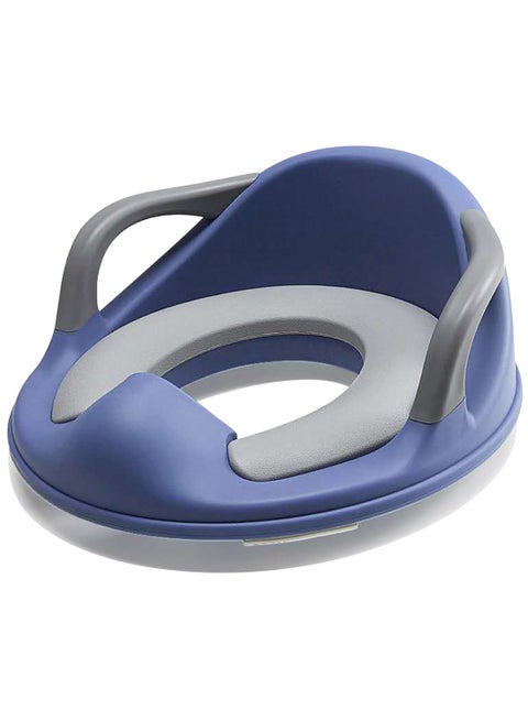 Potty Trainer Cushioned Seat Durable For Baby With Cushion And Handles - Blue