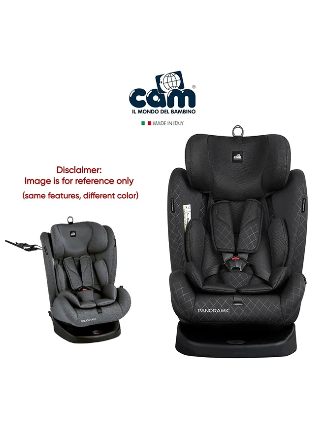 cam Panoramic Baby Car Seat, Outdoor, Authentic, Essential, Lightweight And Comfortable For Baby And Kids Easy Travel, Protection For The Head Up To 0-3 Years Old, 0.36 Kg - Grey