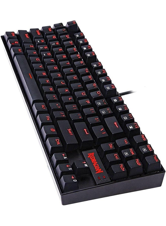 REDRAGON - K552-2 87 Keys 60% Small TKL Mechanical Gaming Keyboard (Black Red Led Backlit) - Image 1