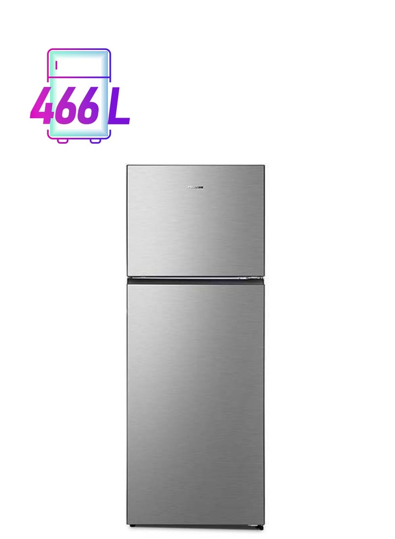 Hisense - 599L Gross Capacity Top Mount Refrigerator With Recessed Handle, LED Interior Light, Separate Temperature Control For Fridge And Freezer, No Frost 300 W RT599N4ASU Silver - Image 1