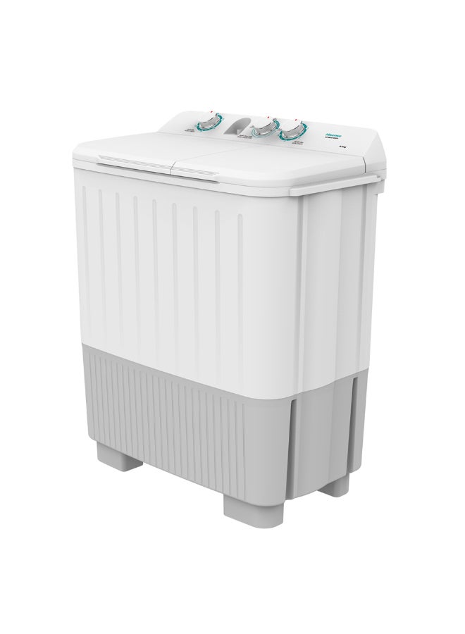 Hisense 7 Kg Twin Tub Washing Machine White Model Xpb805001-1 Years Full Warranty 220 W XPB80-5001 White/Grey - Image 5