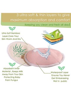 Pikkaboo Pack of 6 Organic 3D Washable Breast Pads Plus Laundry And Storage Bag  - Image 4