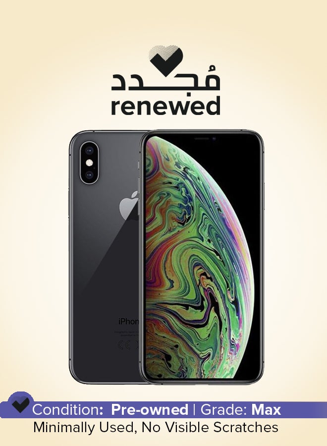 ابل  مُجدد- هاتف آيفون XS مع تطبيق فيس تايم بذاكرة داخلية 256 جيجابايت ويدعم تقنية 4G LTE بلون رمادي فلكي - Image 1