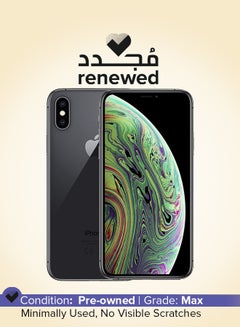 أبل مجدد - هاتف آيفون XS مع تطبيق فيس تايم وذاكرة داخلية سعة 512 جيجابايت يدعم تقنية 4G LTE بلون رمادي فلكي  - Image 1