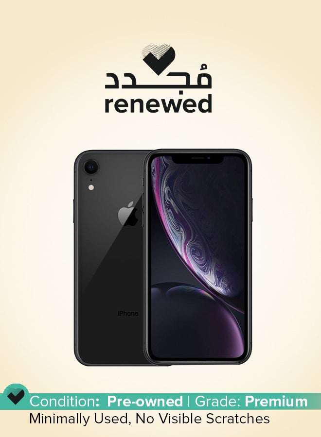 ابل  Renewed - iPhone XR With FaceTime Black 256GB 4G LTE - Image 1