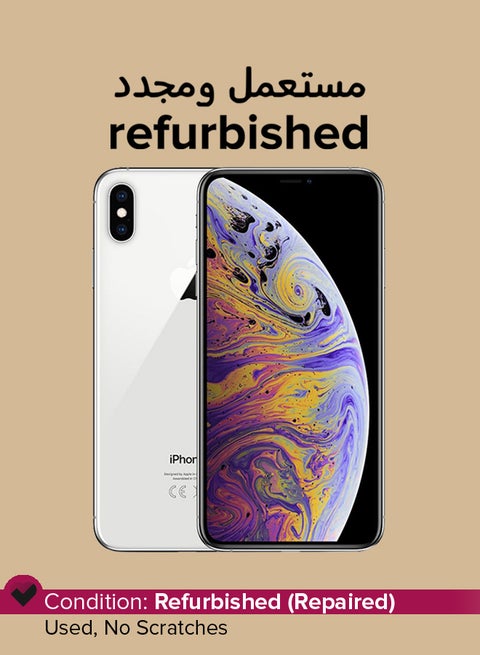 Refurbished - iPhone Xs Max 256GB Silver 4G With Facetime- International Version