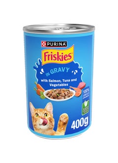 PURINA Friskies Salmon Tuna And Vegetables In Gravy Wet Cat Food 400grams  - Image 1