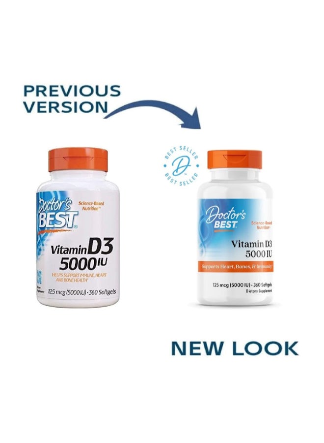 Dietary Supplement Best Vitamin D3 5000 Doctor's Best Vitamin D3