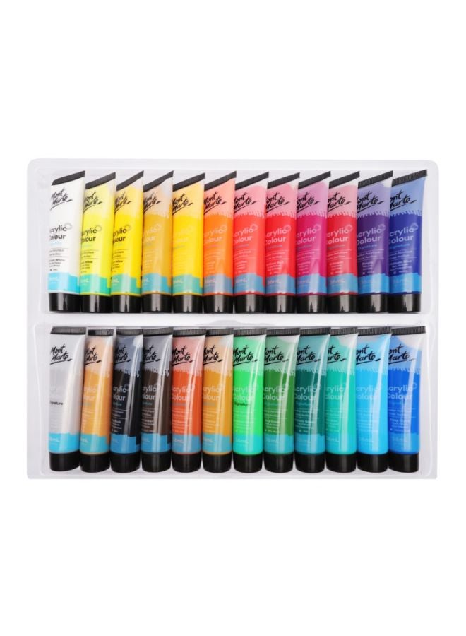 Mont Marte 24-Piece Signature Acrylic Colour Paint Set Multicolour - Image 3