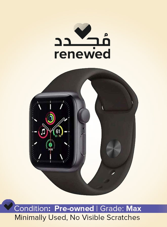 Apple Renewed - Watch SE-40 mm GPS Space Gray Aluminium Case with Black Sport Band - Image 1
