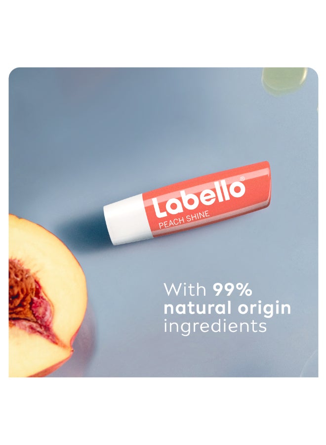 Labello Moisturizing Lip Balm, Peach Shine Peach Shine 4.8grams  - Image 4