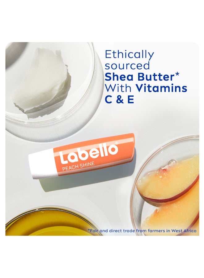 Labello Moisturizing Lip Balm, Peach Shine Peach Shine 4.8grams  - Image 5