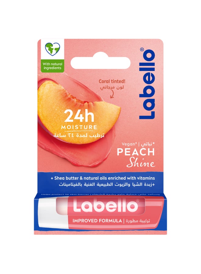 Labello Moisturizing Lip Balm, Peach Shine Peach Shine 4.8grams  - Image 2