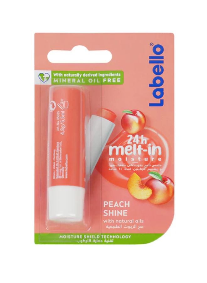 Labello Moisturizing Lip Balm, Peach Shine Peach Shine 4.8grams  - Image 1