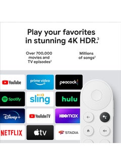 Chromecast With Google TV - 4K With Remote Streaming Device Snow/White - pnsku/N42370066A/45/_/1723621359/da2e947a-6a4b-45dc-8104-543a89a6e25a