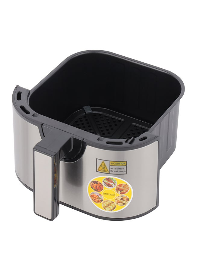 KRYPTON - Air Fryer, Non-Stick Pot with Rack, Oil and Fat Free Cooking/ Time and Temperature Adjustable, Vortex Technology for Making Fries, Steak, Chicken, Meat, Bread 4.5 L 1600 W KNAF6228N Black/Silver - Image 1