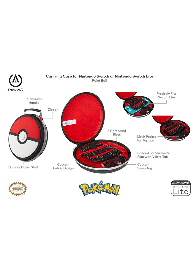 PowerA - PowerA Pokemon Carrying Case for Nintendo Switch or Nintendo Switch Lite - Poke Ball, Protective Case, Gaming Case, Console Case, Round - Image 1