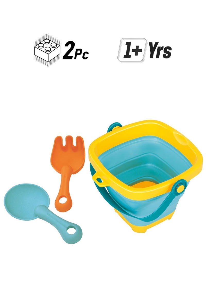 HUANGER HE0261 Folding Bucket+Bath Beach Toys (2pcs) 2 1+ Years  - Image 1