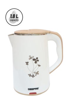 GEEPAS Double Layer Electric Kettle 1.8L 1.8 L 1500 W GK6138N White  - Image 1