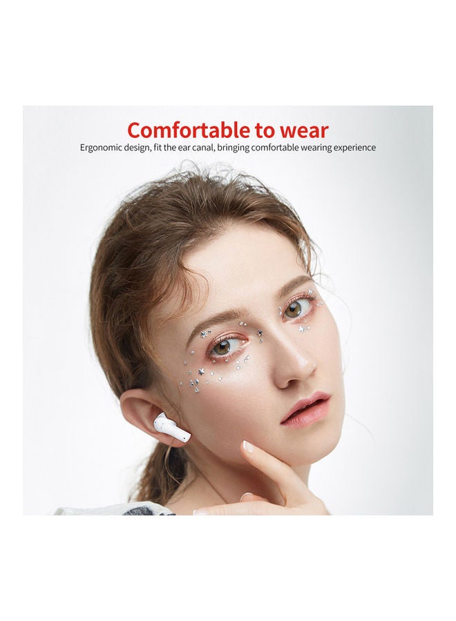 لينوفو سماعة رأس لاسلكية حقيقة QT82 تعمل بتقنية البلوتوث أبيض - Image 5