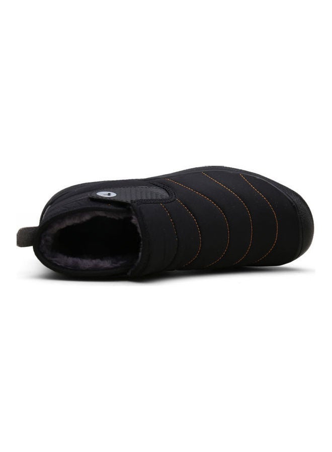 Beauenty Winter Plush warm snow boots high top buckle cotton shoes black  - Image 1