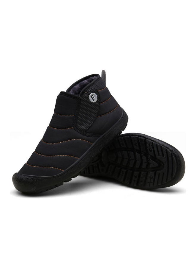 Beauenty Winter Plush warm snow boots high top buckle cotton shoes black  - Image 5