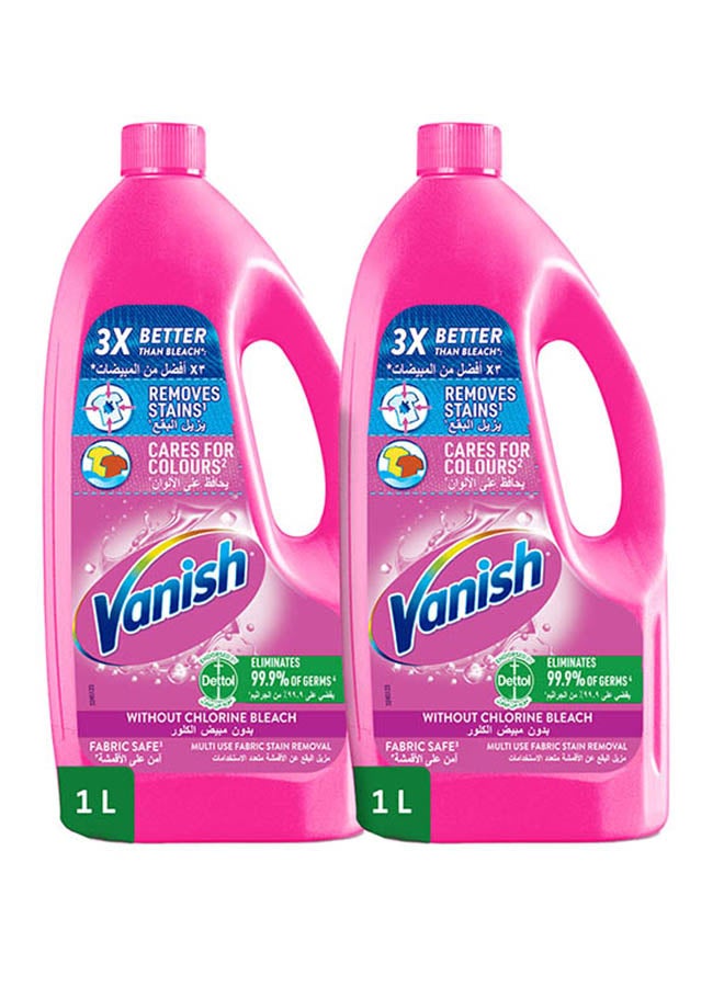 Vanish - Colour Safe Fabric Stain Remover Liquid Pack Of 2 pink 1Liters - Image 1