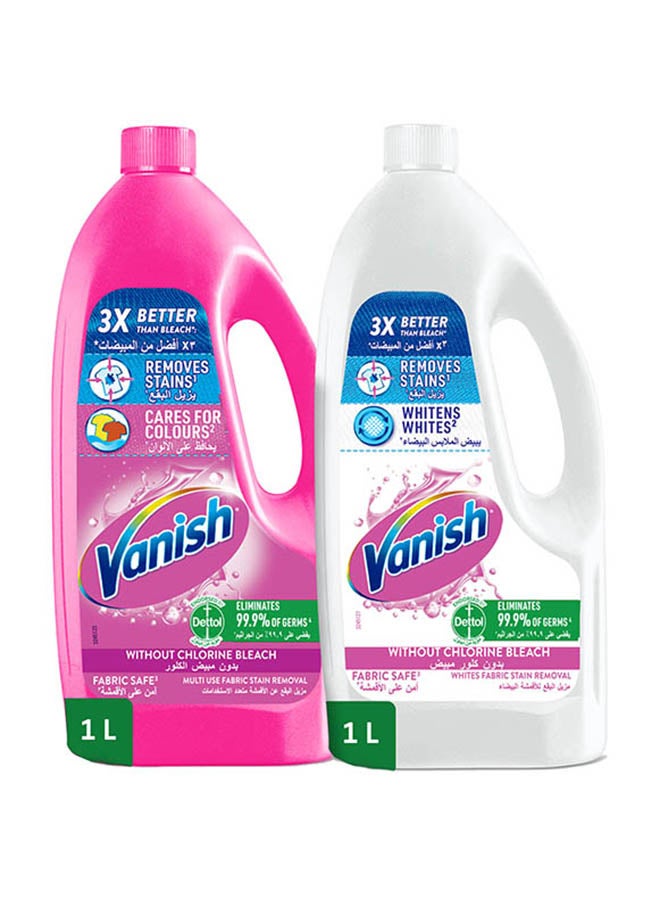 Vanish Fabric Stain Remover Liquid Pack Of 2 multicolour 1Liters  - Image 1