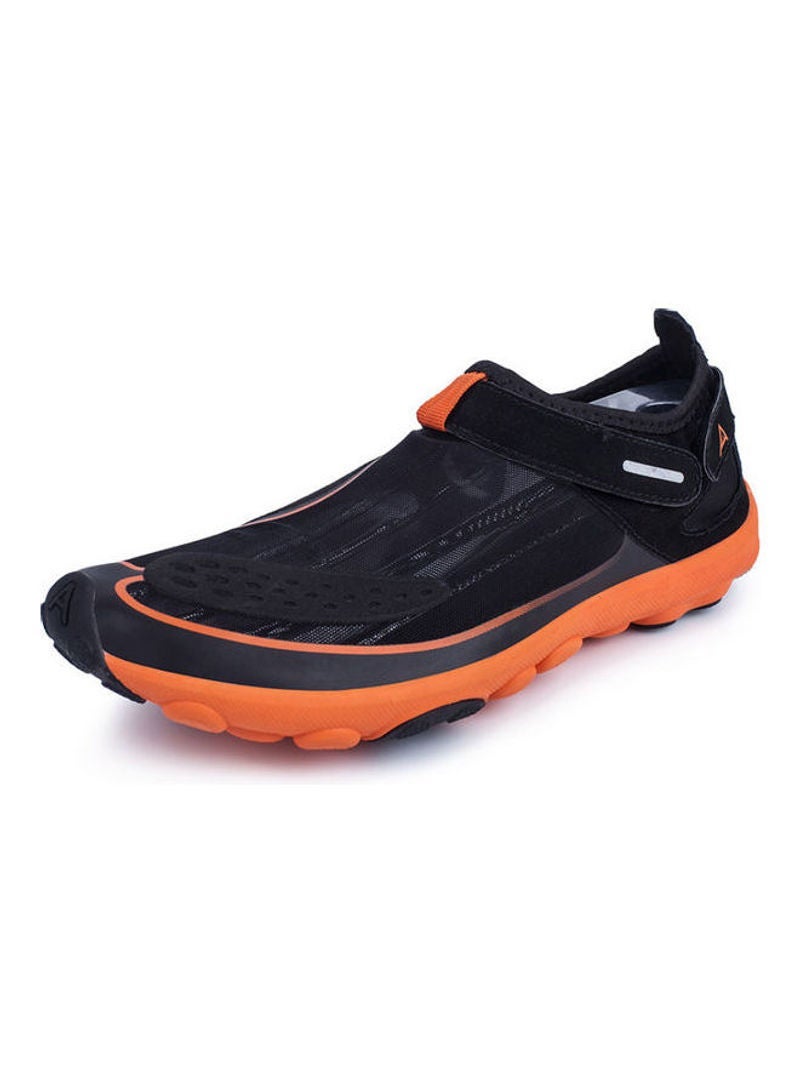 Beauenty Women's Round Toe Velcro Closure Beach Wading Shoes Black/Orange  - Image 3
