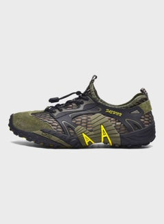 Beauenty Lace-Up Detail Hiking Shoes Green/Black/Yellow  - Image 5