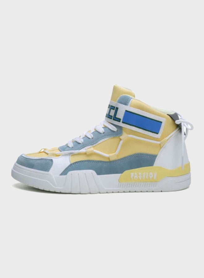 Beauenty Autumn High Top Sneakers Yellow/Blue/White  - Image 2