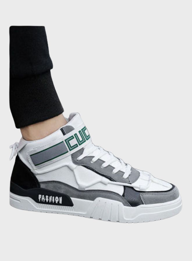 Beauenty Autumn High Top Sneakers White/Black/Grey  - Image 1