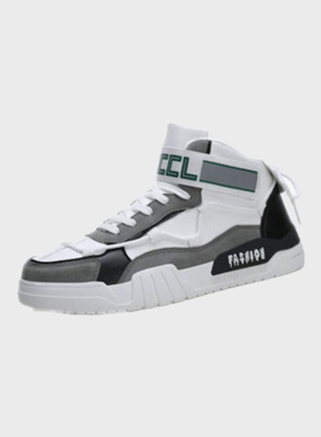 Beauenty Autumn High Top Sneakers White/Black/Grey  - Image 3