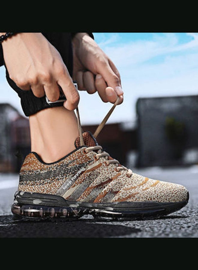 Beauenty Full Length Air Cushion Low Top Sneakers Beige/Brown/Black  - Image 1