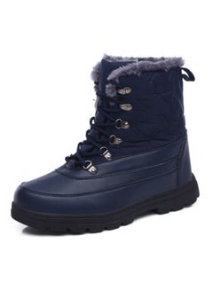 Beauenty High Tube Lace Up Outdoor Top Waterproof Casual Boots Blue  - Image 5