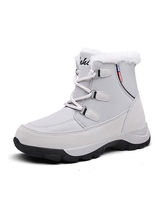 Beauenty Casual Lace-Up Snow Boots Grey  - Image 4