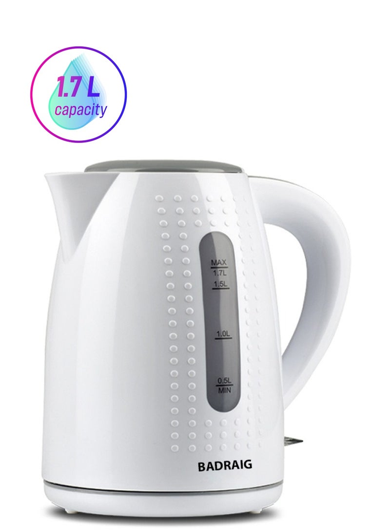بادريق غلاية كهربائية 1.7 L 2200 W BEK1505 أبيض/فضي  - Image 1