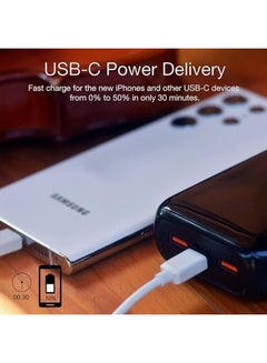 20000 mAh Ultimate Fast Charging PD Power Bank, Triple Outputs - 22.5W Power Delivery For iphones, Dual 18W Smart USB-A For Android Devices, LCD Digital Display, Dual Inputs, Micro-USB And Type-C Black - pnsku/N42547190A/45/_/1699783889/4cfe645e-2ca2-4780-b2bc-1c7334bf4480