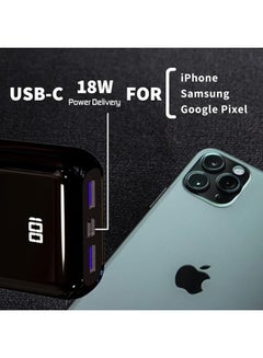 20000 mAh Ultimate Fast Charging PD Power Bank, Triple Outputs - 22.5W Power Delivery For iphones, Dual 18W Smart USB-A For Android Devices, LCD Digital Display, Dual Inputs, Micro-USB And Type-C Black - pnsku/N42547190A/45/_/1699783897/3a107139-3779-4647-8286-ed17d93103e4