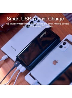 20000 mAh Ultimate Fast Charging PD Power Bank, Triple Outputs - 22.5W Power Delivery For iphones, Dual 18W Smart USB-A For Android Devices, LCD Digital Display, Dual Inputs, Micro-USB And Type-C Black - pnsku/N42547190A/45/_/1699783899/60fec45d-ce8d-4d68-8648-ff1e488aed64