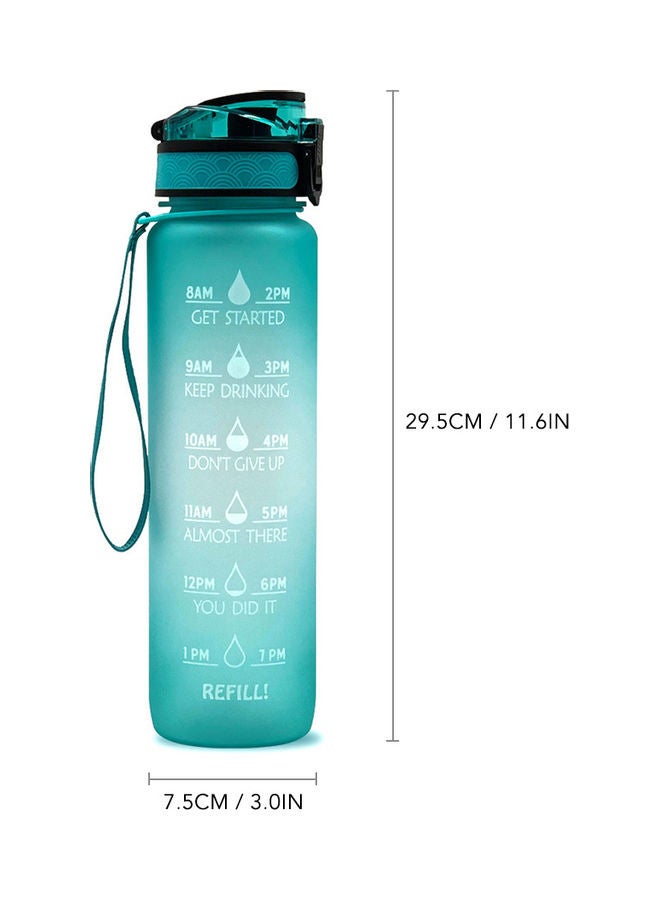 Sports Water Bottle with Time Marker BPA Free & Leak proof Portable Reusable Drinking Kettle Fitness Sport 1L Water Jug for Men Women Kids Student to Camping Office School Gym Workout 29.5*5*7.5cm 29.5*5*7.5cm - Image 5