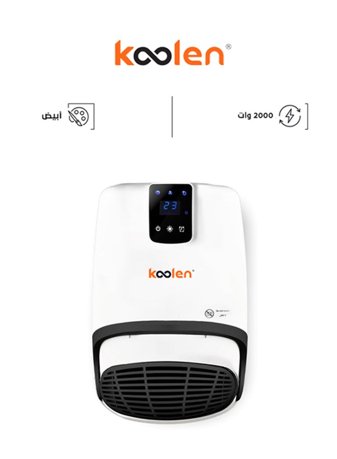 كولن - مدفأة غرفة تركب على الجدار بقدرة 2000 وات 2000 W 807102019 أبيض/ أسود - Image 1