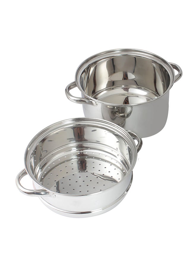 هوم بوكس قدر بخار إستيلو من طبقتين فضي 20سم - Image 3