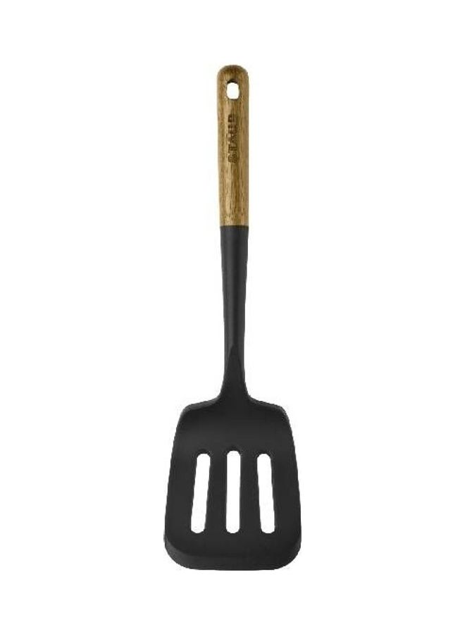 ستوب ملعقة تقليب لتقديم الطعام من السيليكون أسود 31سم