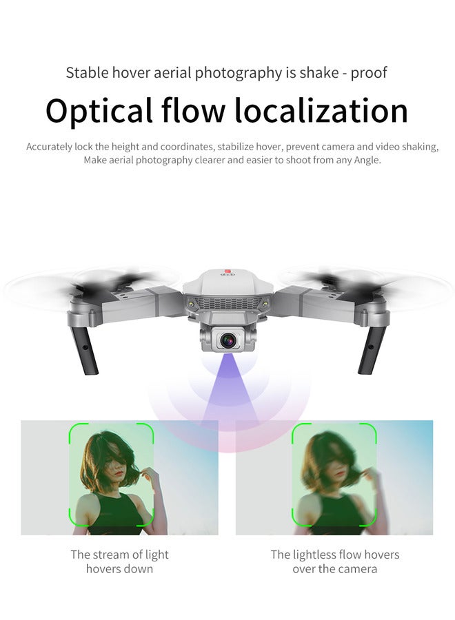 Generic - LS-E525 RC Drone with Camera 4K Drone Dual Camera WiFi FPV Drone Headless Mode Altitude Hold Gesture Photo Video Track Flight 3D Filp RC Qudcopter Assorted - Image 1