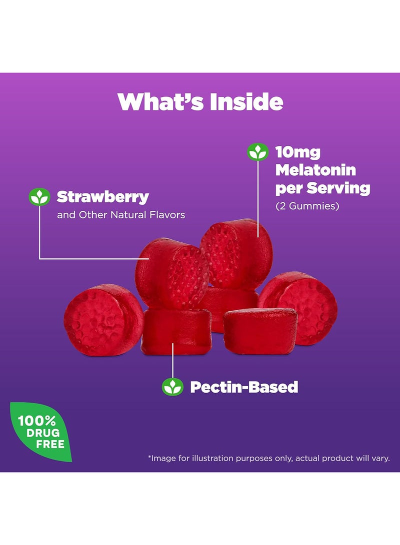 Natrol Melatonin 10mg, Strawberry 140 Gummies Packaging may vary - Image 3