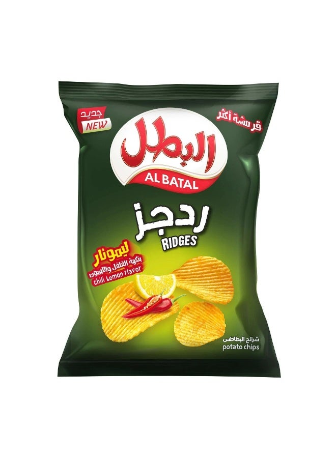 Al Batal Ridges Chili Lemon flavored Potato Chips, 155g  Single
