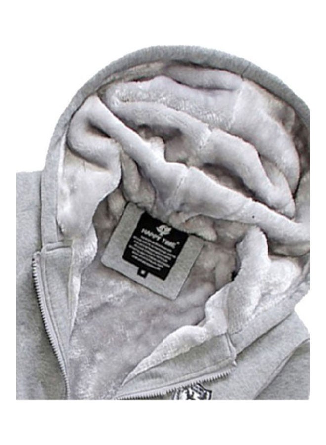 طَقم ملابس كاجوال فضفاضة مكون من سترة شتوية وسميكة مع بلوزة كارديجان وبنطال برباط أسود - Image 5