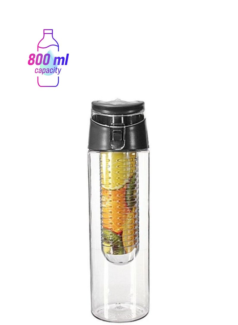 Fruit Fuzer Infusing Infuser Water Bottle Black 