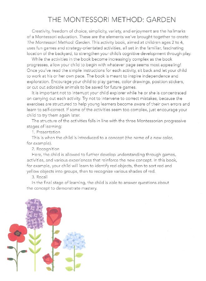 The Montessori Method- Garden (Book) Paperback English by Ws Kids - Image 3